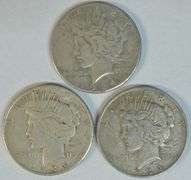 Scarce 1924-S, 1934-D, & 1934-S Peace Silver Dollars. Nice