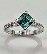 2.Ct Lab Simulated Russian Color Change Alexandrite Asscher Cut Ring