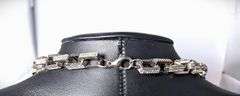 Huge 65.8 Gram 14 Kt White Gold Plated Rolo Box Link Necklace