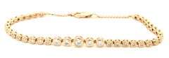 14kt Yellow gold 1.15ctw diamond bezel set bracelet