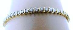 Vintage 14K Yellow Gold Diamond Tennis Bracelet