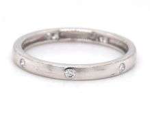14kt White gold diamond Scattered band