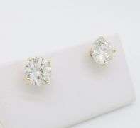 3.65CTW Diamond Stud Earrings in Martini Baskets