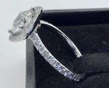 14K White Gold Round Brilliant Cut Diamond Ring
