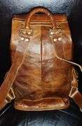 21" Brown Leather Backpack