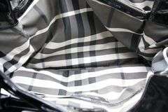 Burberry Beaton Eastmore Landscape Patent Leather Tote Handbag
