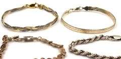 Group lot of 6 vintage 925 sterling silver bracelets