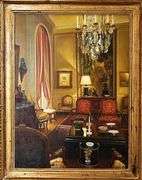 Original Framed Painting of Classic Elegant Traditional Home by Siu Ho Lee