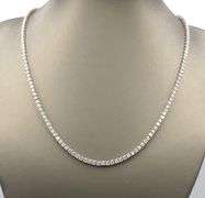 925 Sterling silver cubic zirconia tennis necklace