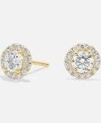 Stunning 14K Gold Lab-Grown Diamond Earrings – Exceptional F Color & VVS1 Clarity