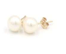 10kt Yellow gold 6.5-7mm Pearl stud earrings