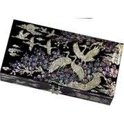 Mother of Pearl Crane Jewelry Box
