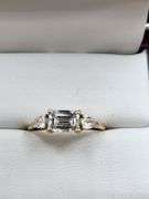 0.34ctw F, VVS1 lab grown diamond with 14k gold ring
