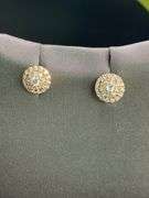 CERTIFIED BRAND NEW 18K YELLOW GOLD DIAMOND STUDS