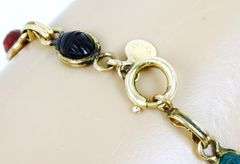 Vintage Gold Filled Bulova Scarab Watch Bracelet & Pin