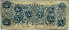 Choice April 6 1863 $10 CSA Note