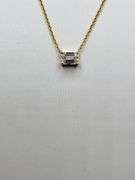 One ctw F, VVS1 lab grown diamond with 18" 14k gold pendent