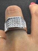14K White Gold Round Brilliant Cut Diamond Ring