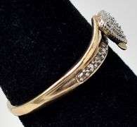 Dazzling 10K Yellow Gold Heart Diamond Cluster Ring