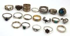 Group lot of vintage 925 sterling silver rings