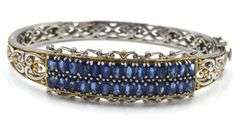 Viontage 925 Sterling Silver Michael Valiti Auamarine Bangle