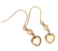 3 Pairs of 10kt yellow gold dangle earrings