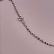 CERTIFIED 14K WHITE GOLD NECKLACE WITH DIAMOND PENDANT