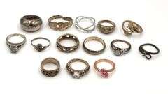 Group lot of Vintage 925 sterling silver rings