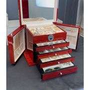 Luxury Rosewood Jewelry Box with Fingerprint Lock