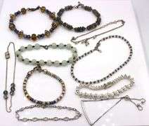 Group lot of 8 vintage 925 sterling silver bracelets