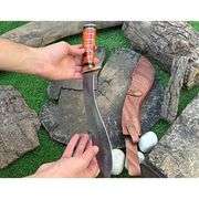 Damascus Steel Kukri Knife with Camel Bone Handle