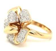 14kt Yellow gold 0.50ctw diamond pave ribbon ring