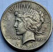 1921 Peace Dollar