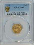 Amazing essentially Gem BU 1926 $2.50 Indian Gold Piece. PCGS MS64
