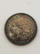 1881 S Morgan Silver Dollar, Toned "Flashy" UNC
