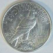 Brilliant-white 1921 Peace Silver Dollar in AU