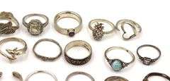 Group lot of Vintage 925 sterling silver rings
