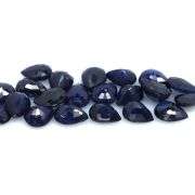 Heated only! 7.65ct pure ink blue Sapphire set from Madagascar