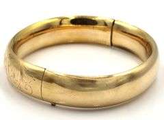 12kt Gold filled engraved bangle bracelet