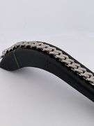 CERTIFIED 14K WHITE GOLD DIAMOND CUBAN LINK BRACELET.