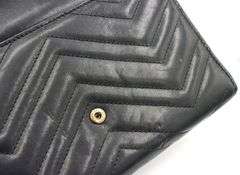 Gucci black lamb leather cross body