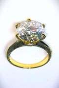 adies Sparkling Large 5 Ct Bright White Simulated Lab Diamond Solitaire Ring