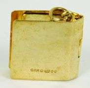 Vintage 9KT Gold London Souvenir Mechanical Book Charm