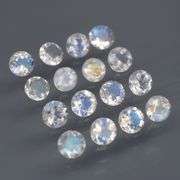 Matched! Faceted! 5.01ct blue flashing Moonstone set!