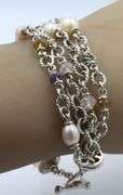 Michael Dawkins 925 Sterling Silver Multi Strands Bracelet
