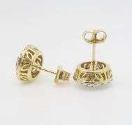 1.10CTW Diamond Cluster Stud Earrings