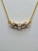 1.48ctw F, VVS1 lab grown diamond with 18" 14k gold pendent