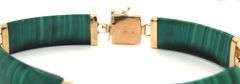 14kt Yellow gold Malachite bar bracelet