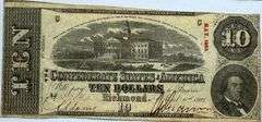 Choice April 6 1863 $10 CSA Note