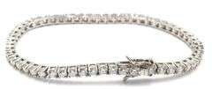 Lot of 2 925 sterling silver cubic zirconia bracelets